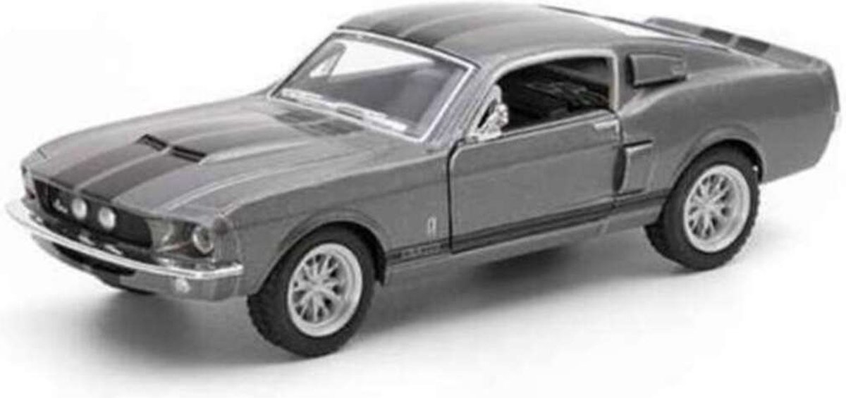 1967 Shelby GT-500 (Grijs) (10 cm) 1/36 Kinsmart {Modelauto - Schaalmodel - Miniatuurauto}